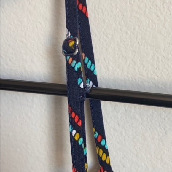 Merona Maxi Dress navy straps sleeveless size small striped dotted‎ - Picture 4 of 6